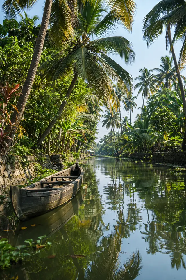 Sunrise over the Alappuzha backwaters